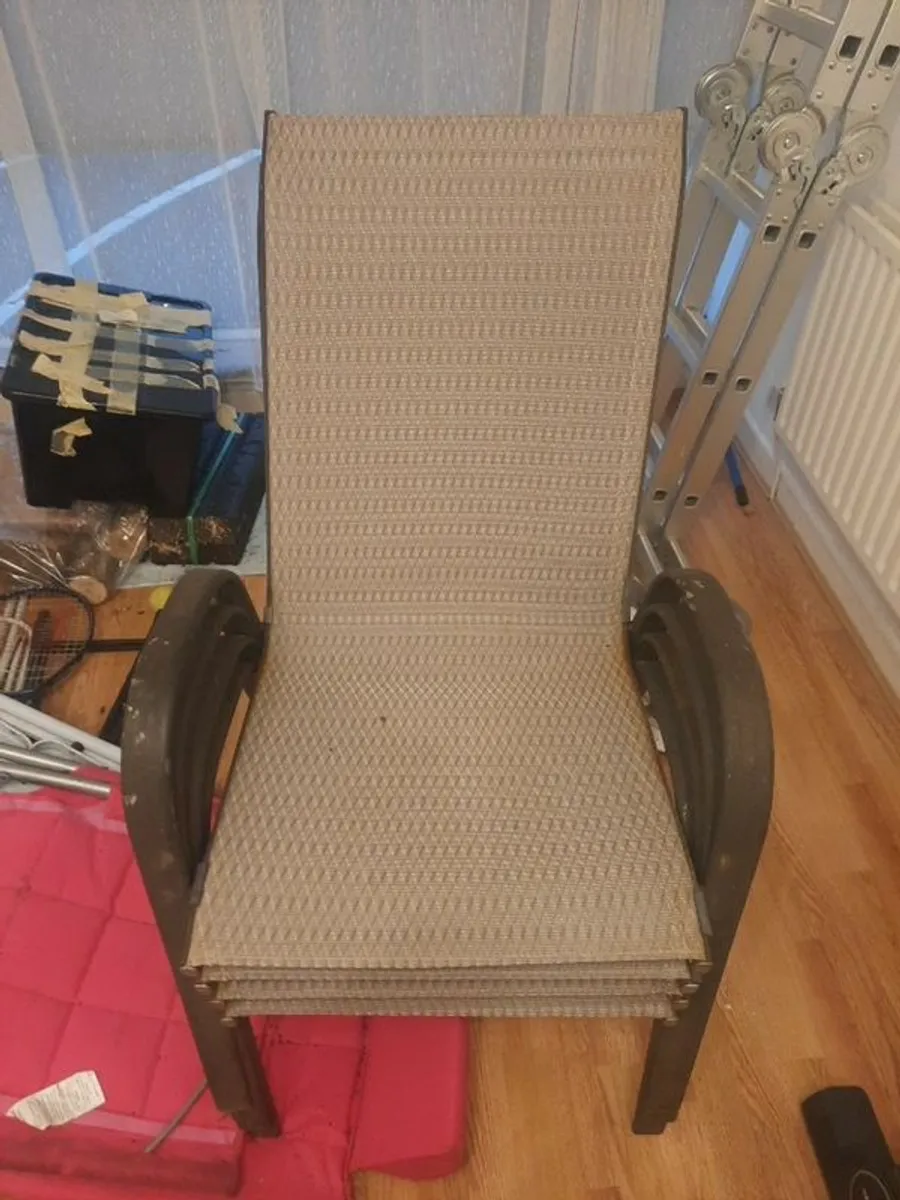 set of four garden chairs