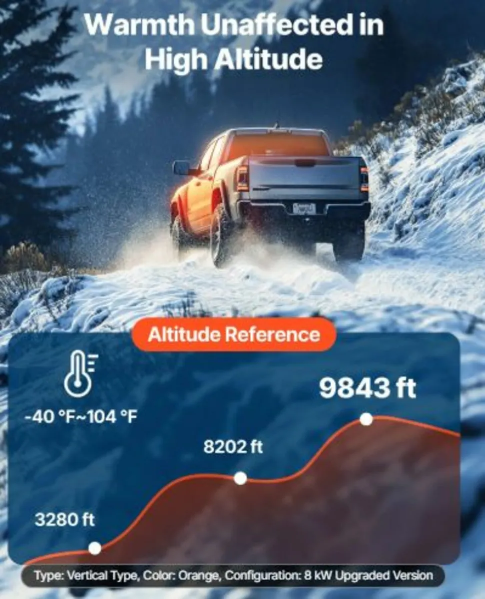 Diesel Air Heater,12-24V 8KW, Fast Heating Diesel - Image 2