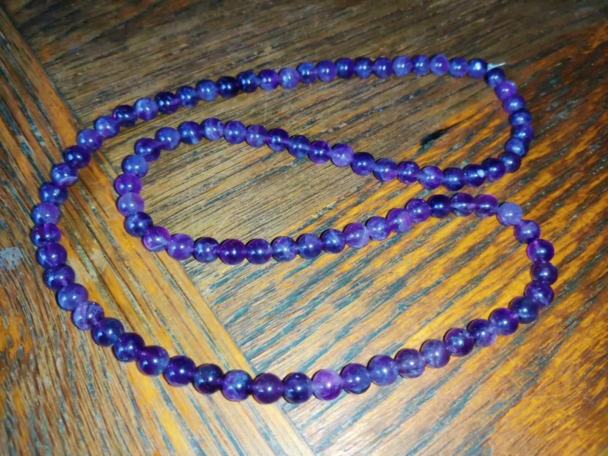 CHUNKY REAL AMETHYST, 24"Long Slip-Over Necklace ! - Image 4