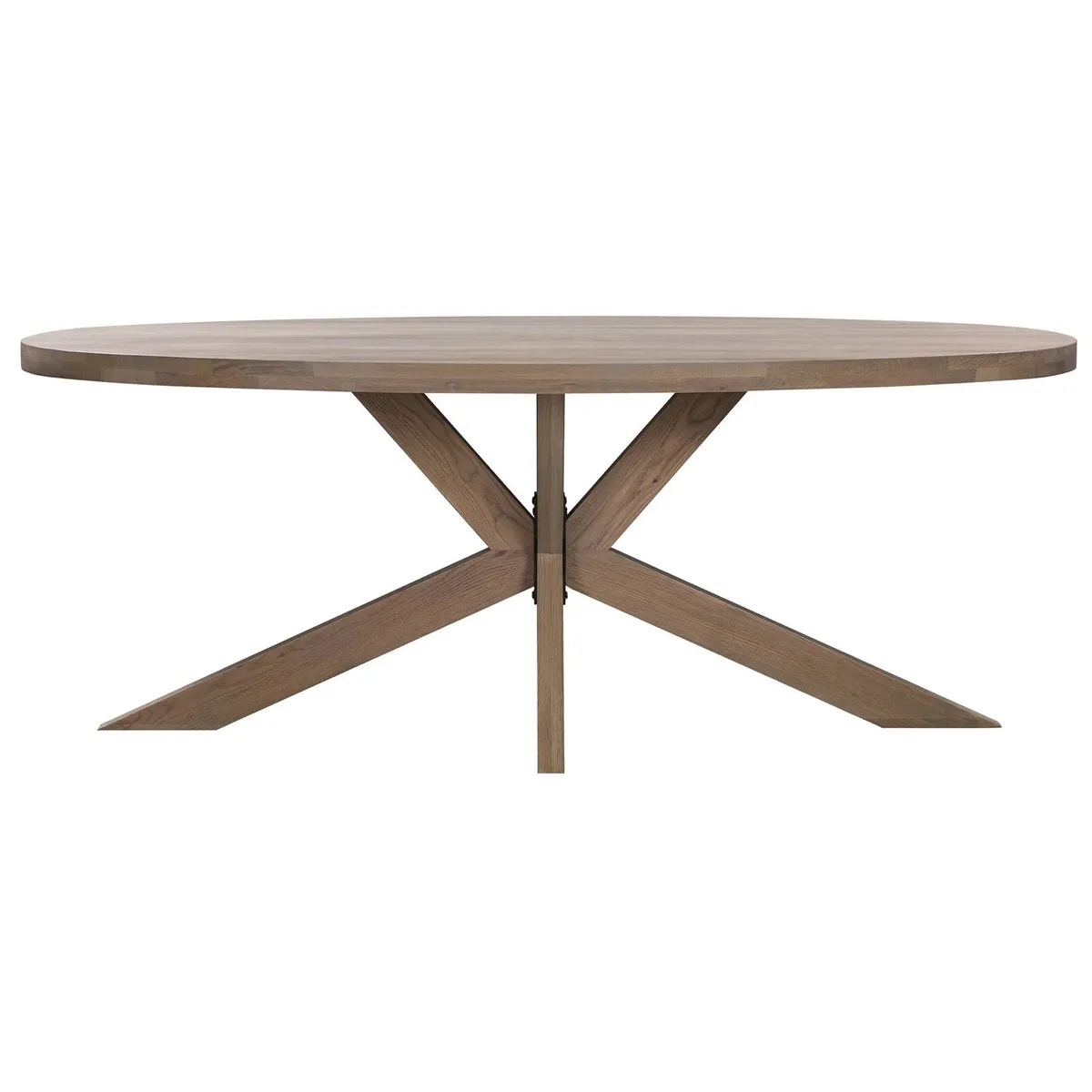 Oak Oval Dining Table Large 200cm New - Image 2