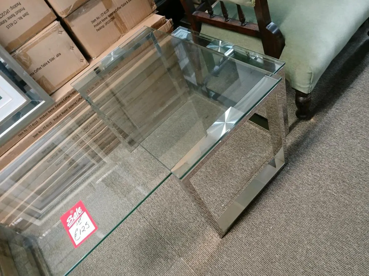 NEW IN BOXES glass coffee table sets - Image 1