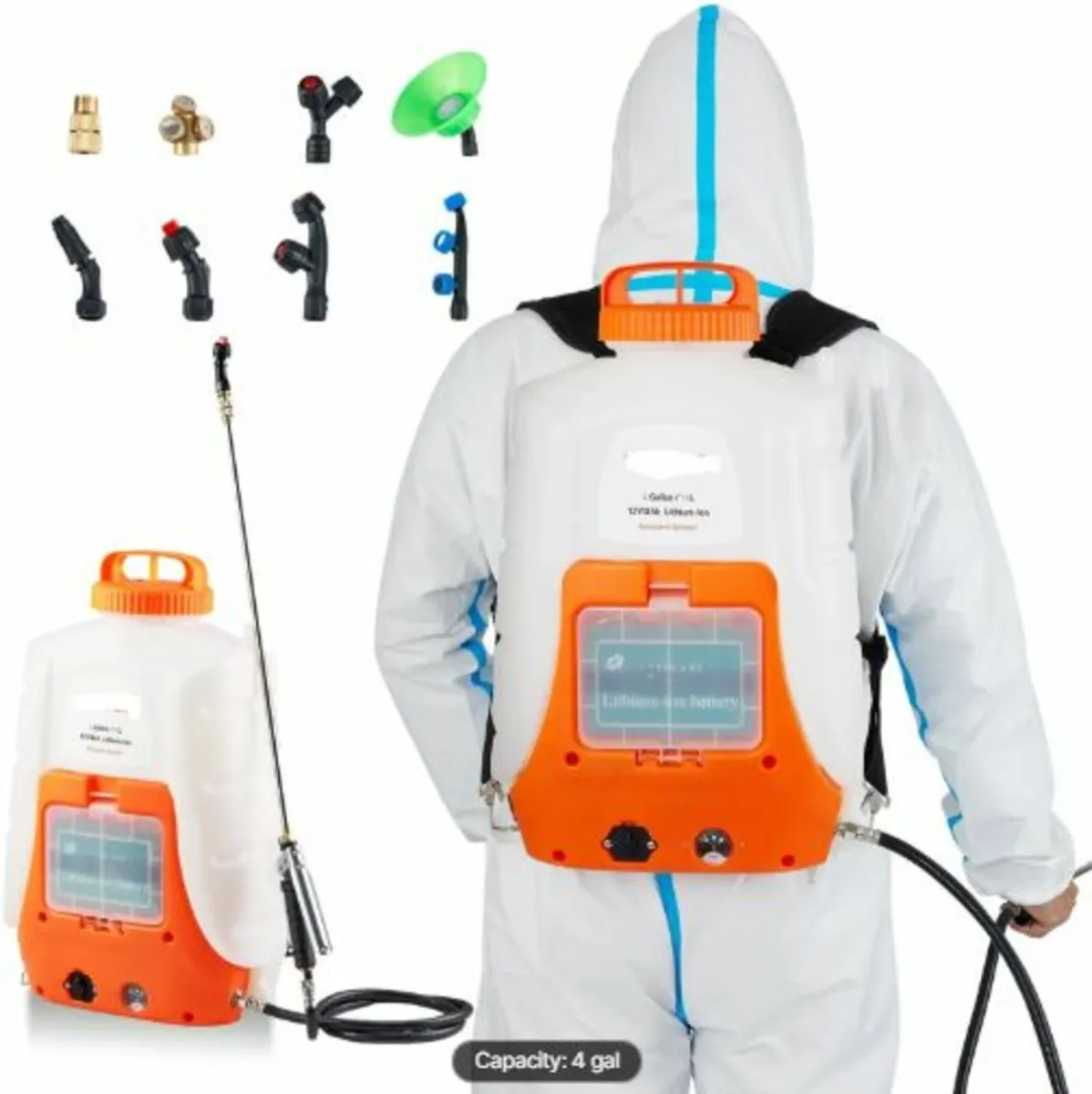 Battery Powered Backpack Sprayer 15.1 L Tank 0-90 - Image 1