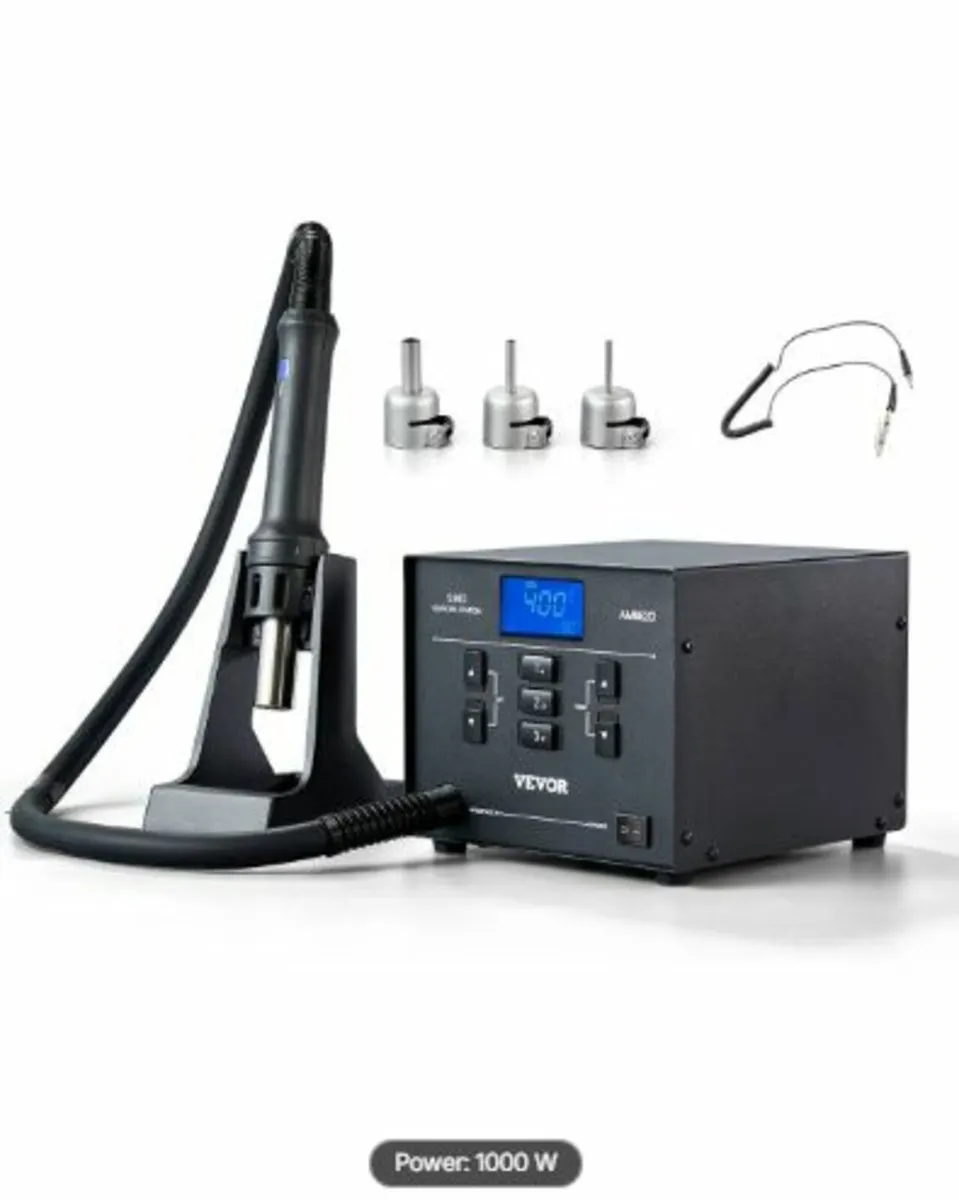 Hot Air Rework Station, 1000W Digital SMD Rework - Image 1