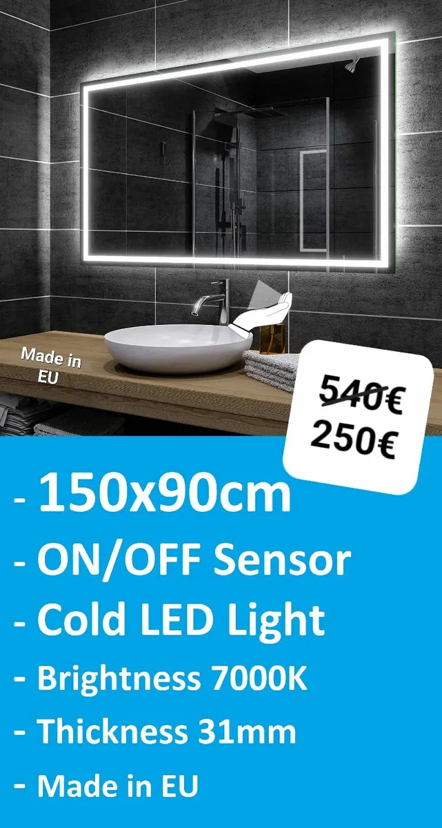 LED Bathroom Mirror 150x90cm