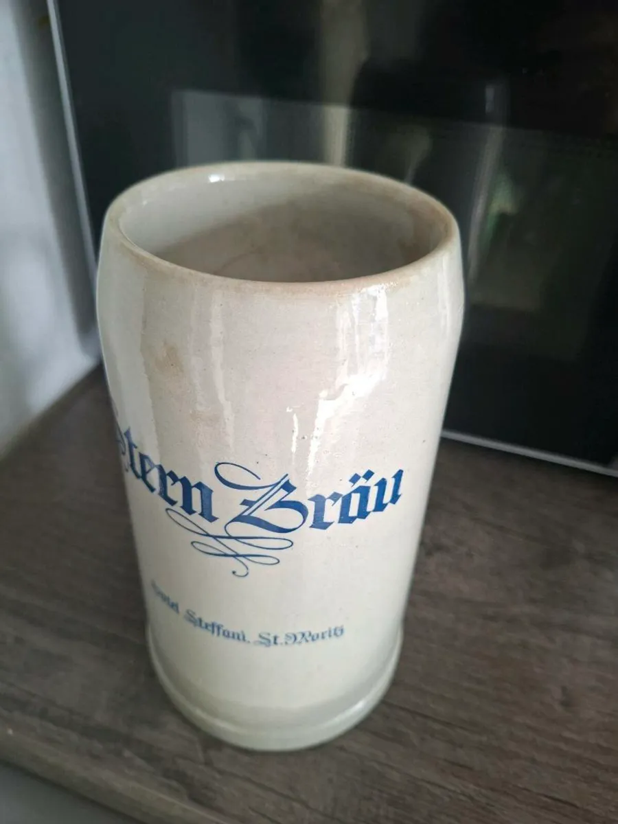 Vintage 70's/80's Ceramic Promotional 1L Beer mug - Image 3