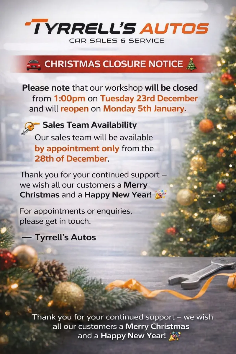 Tyrrell's Christmas Opening Hours - Image 2