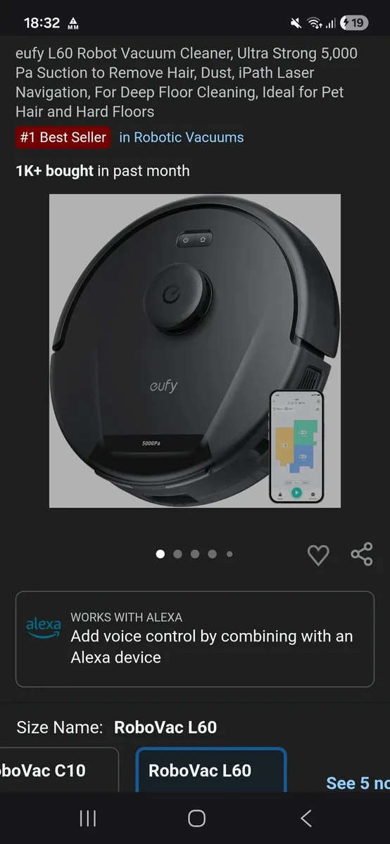 Robot Vacuum- EUFY L60 - Image 1