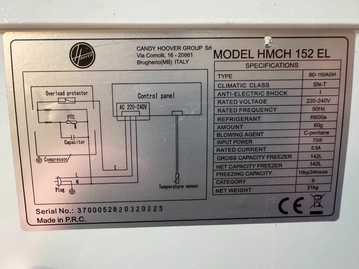 Hoover Chest Freezer - Image 2
