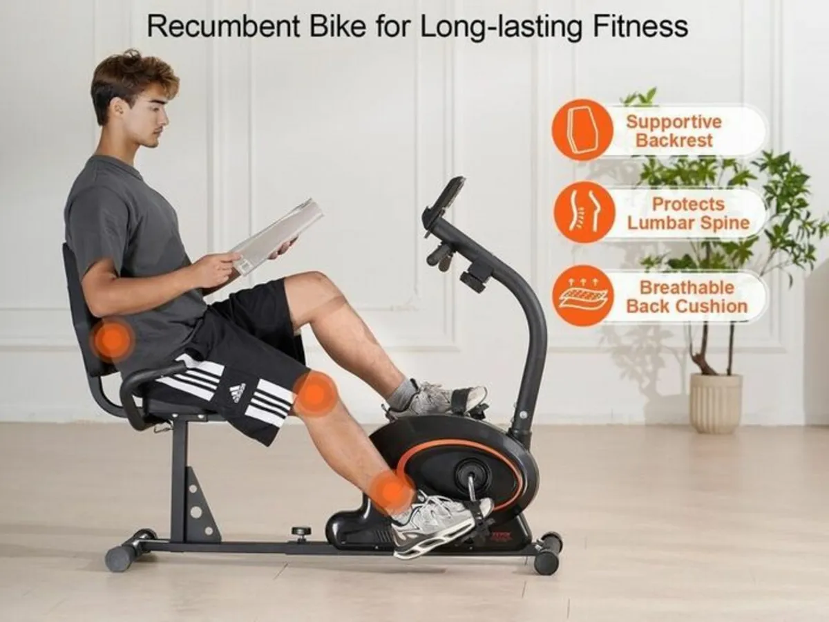 Recumbent Exercise Bike Magnetic Resistance Statio - Image 4