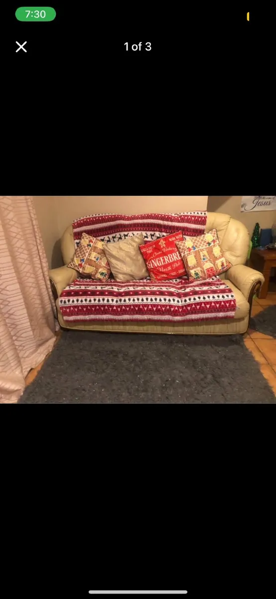 Couch and 1 seater great condition - Image 2