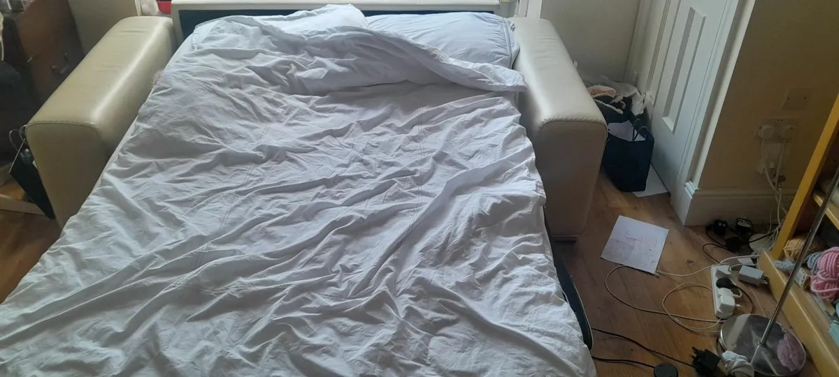 Leather Double Sofa Bed - Image 2