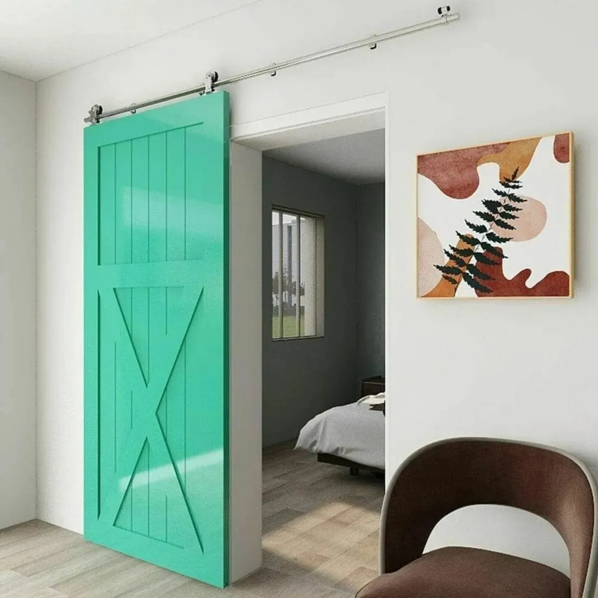 Sliding Door Kit With Hanging Rail Sliding Door - Image 2
