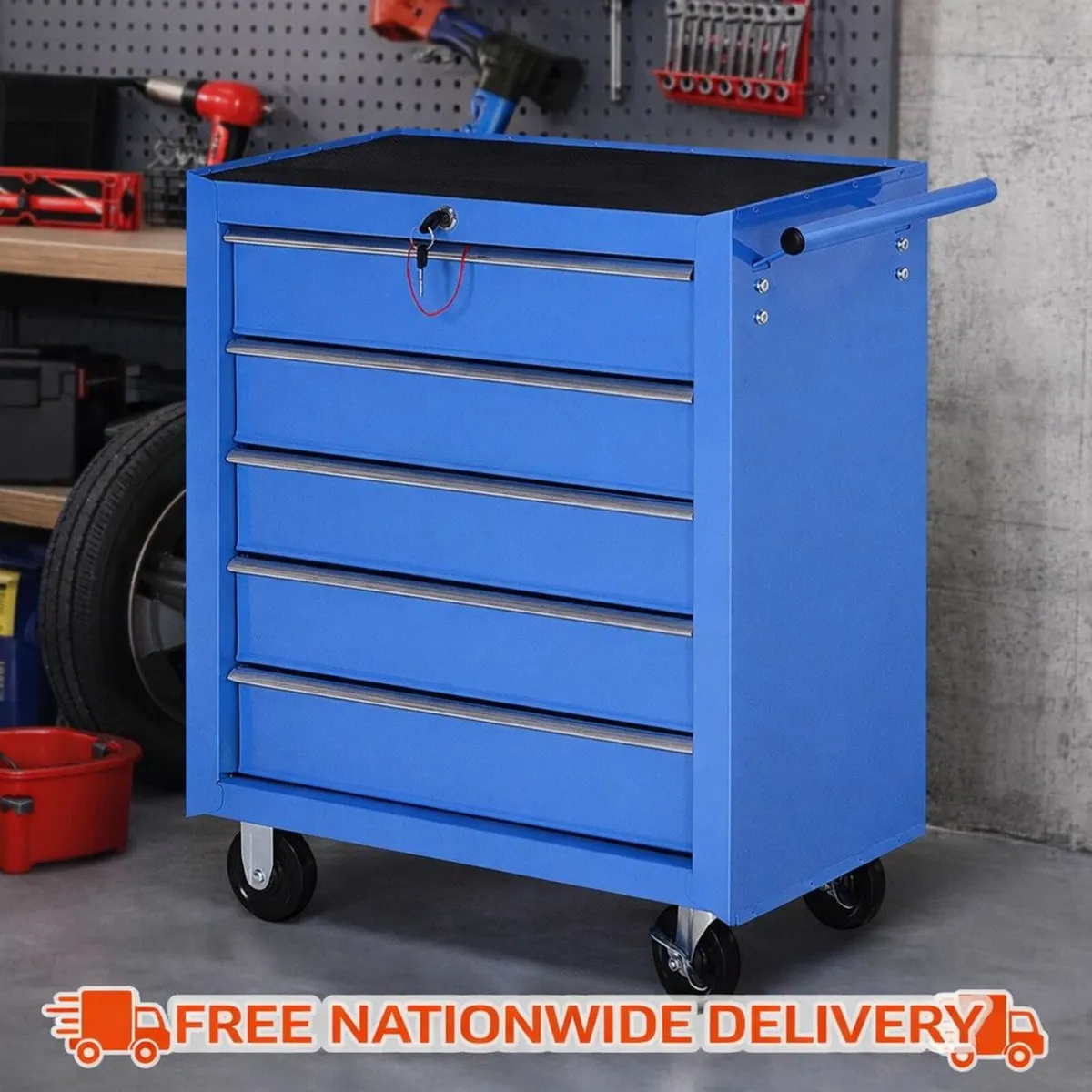 Heavy-Duty Tool Chest on Wheels Portable 7 drawe - Image 1