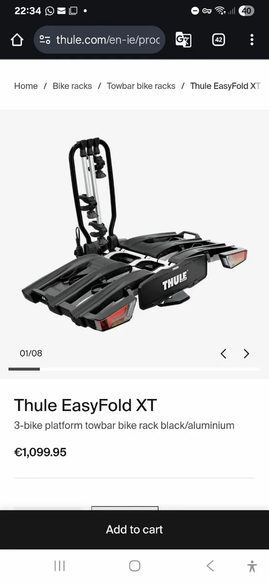 Thule easyfold xt 3