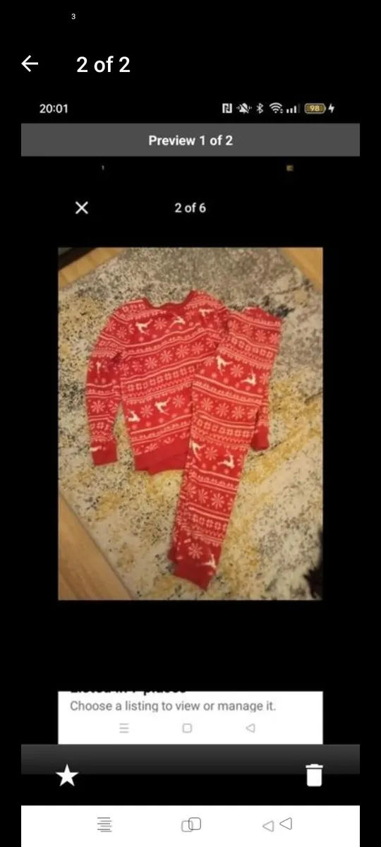 Xmas pjs unisex size small x 2