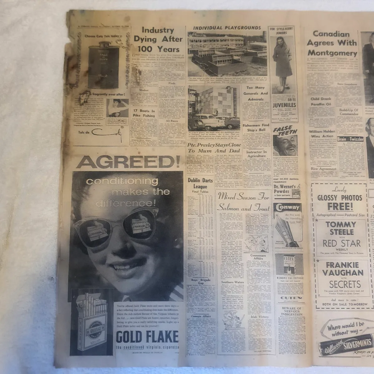 newspaper  EVENING HERALD of 1958 - Image 3