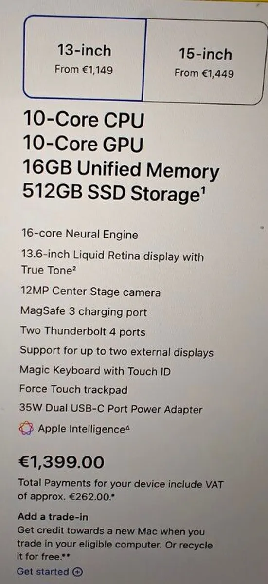 Macbook air m4 512GB - Image 1