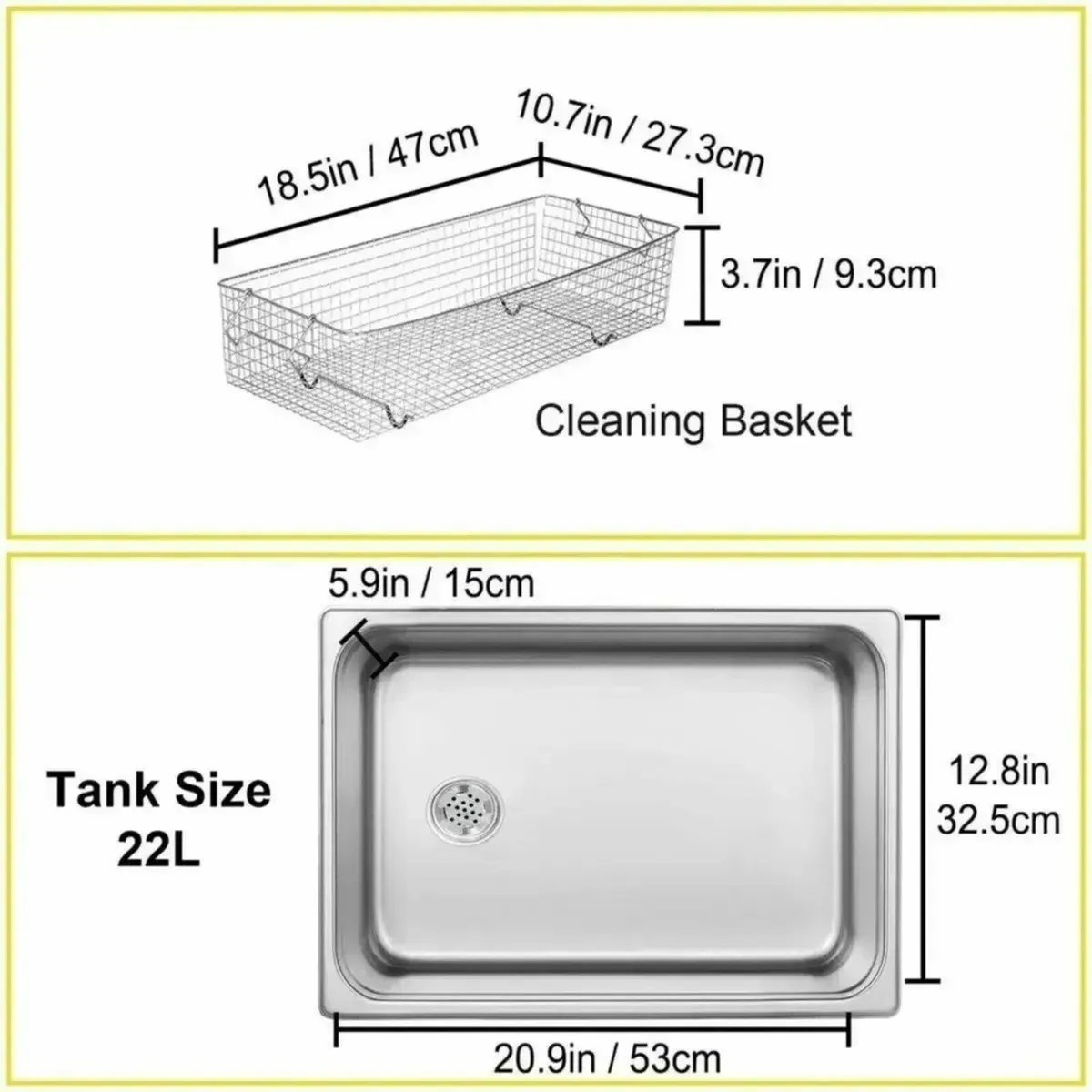 22L Heated Ultrasonic Cleaner with Digital Timer - Image 2