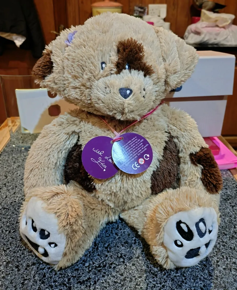 Beige & Brown, Soft Toy Teddy (nice Condition). - Image 1