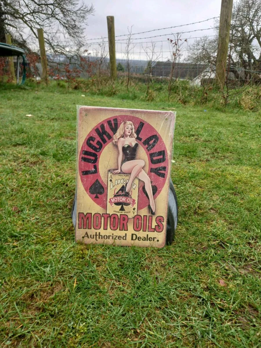 Lucky Lady Tin Sign