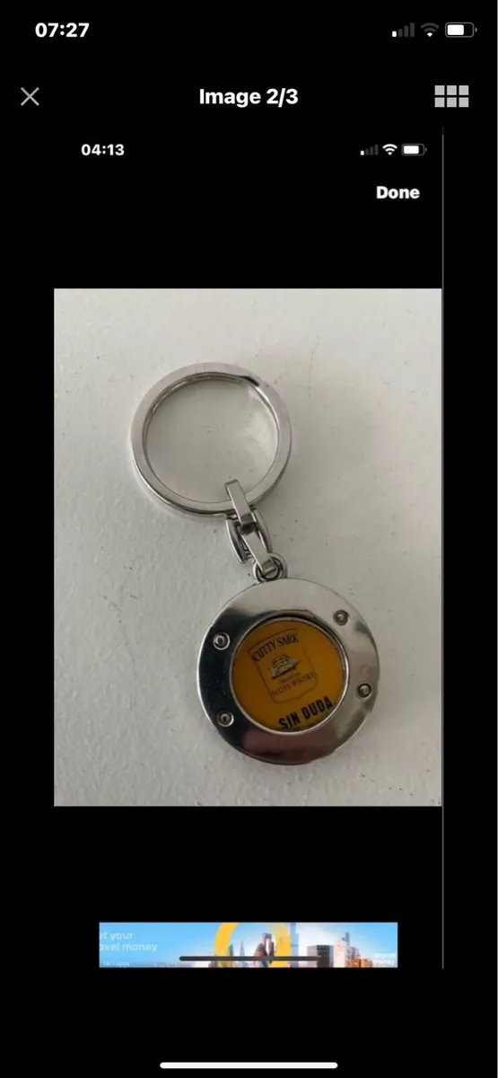 Cutty Sark Key Ring/ Shopping Trolly Coin - Image 2