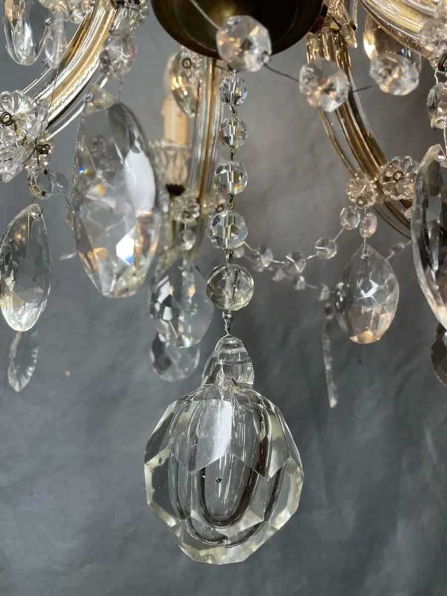 Beautiful 5 Branch Antique Marie Therese Chandelier. - Image 2