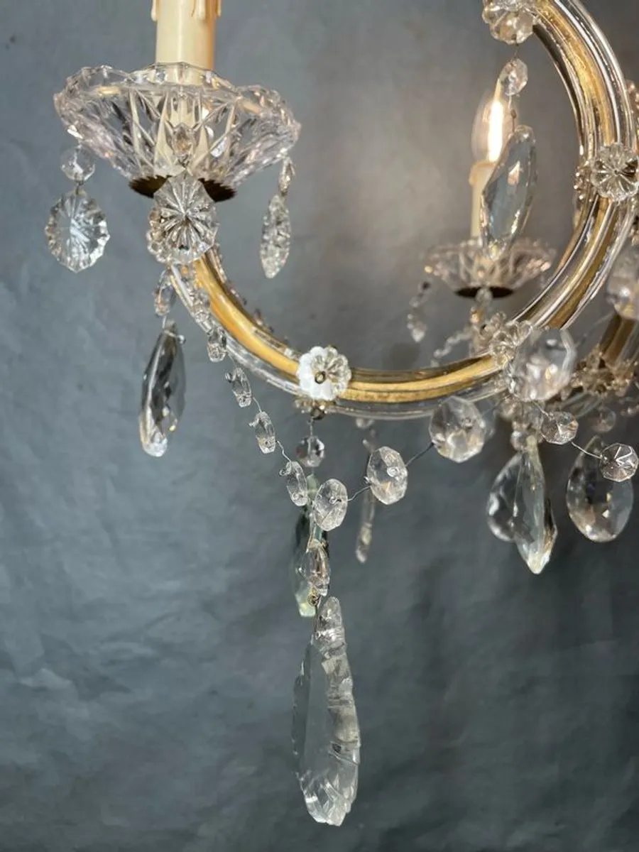 Beautiful 5 Branch Antique Marie Therese Chandelier. - Image 3