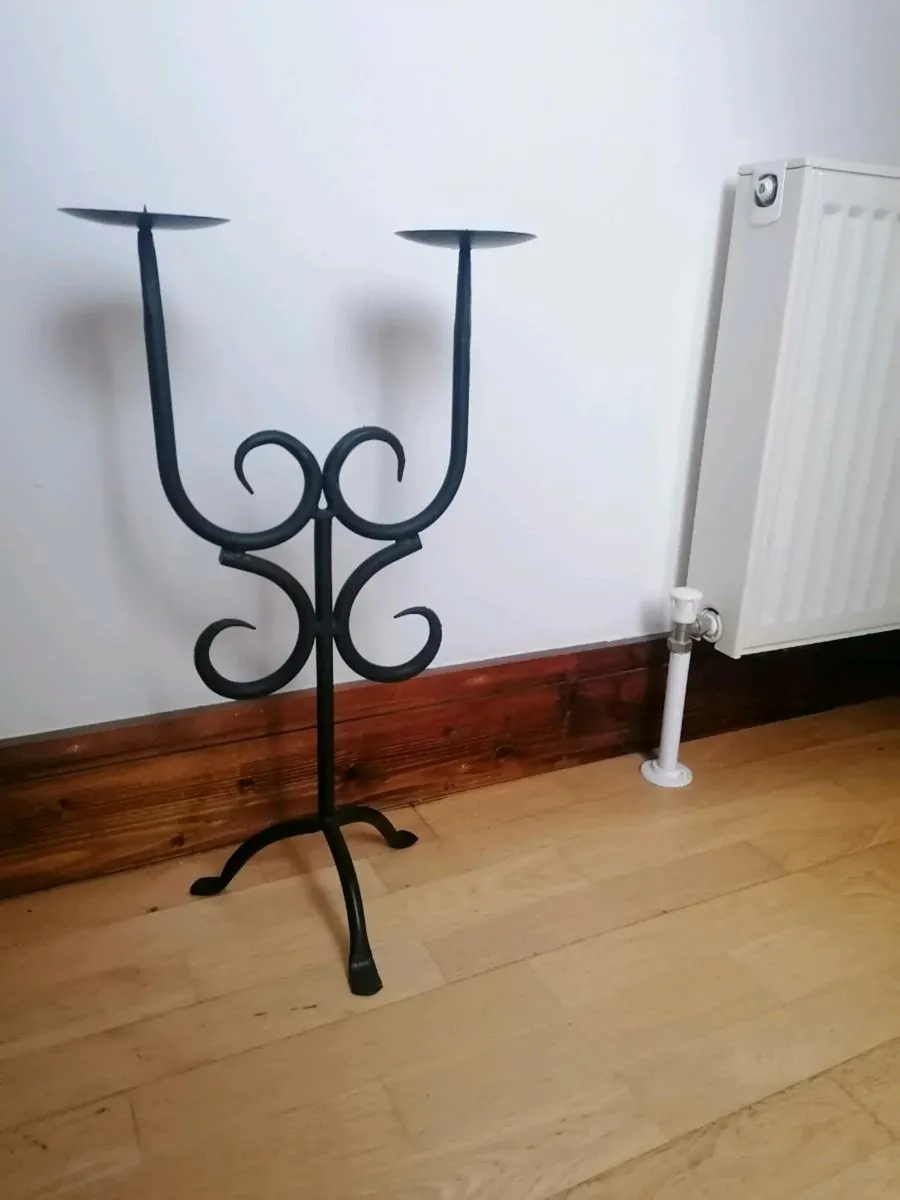 Wrought Iron Candle Holder - Image 1