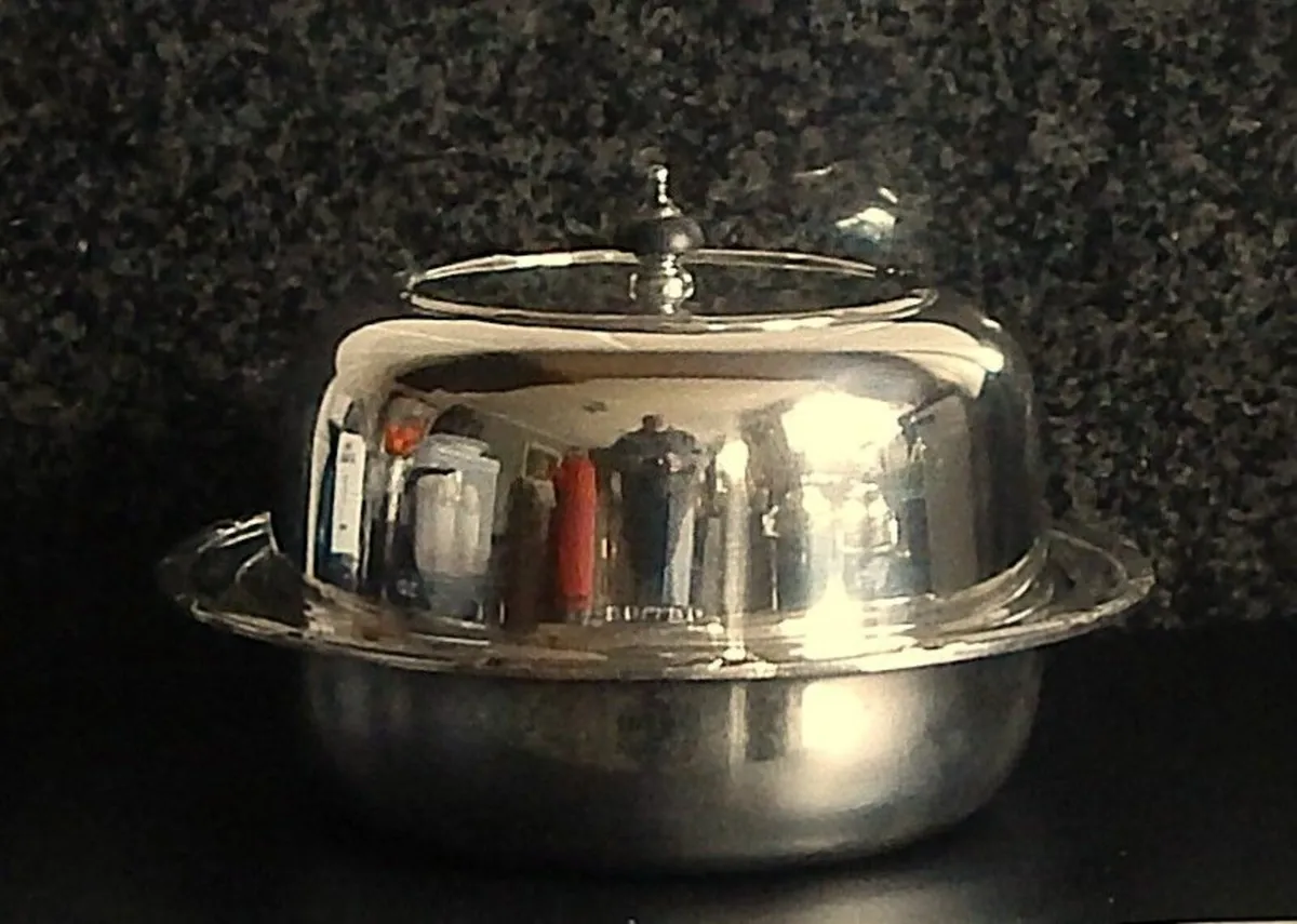 3 Part Silver Plated Muffin Dish/Food Warmer - Image 2