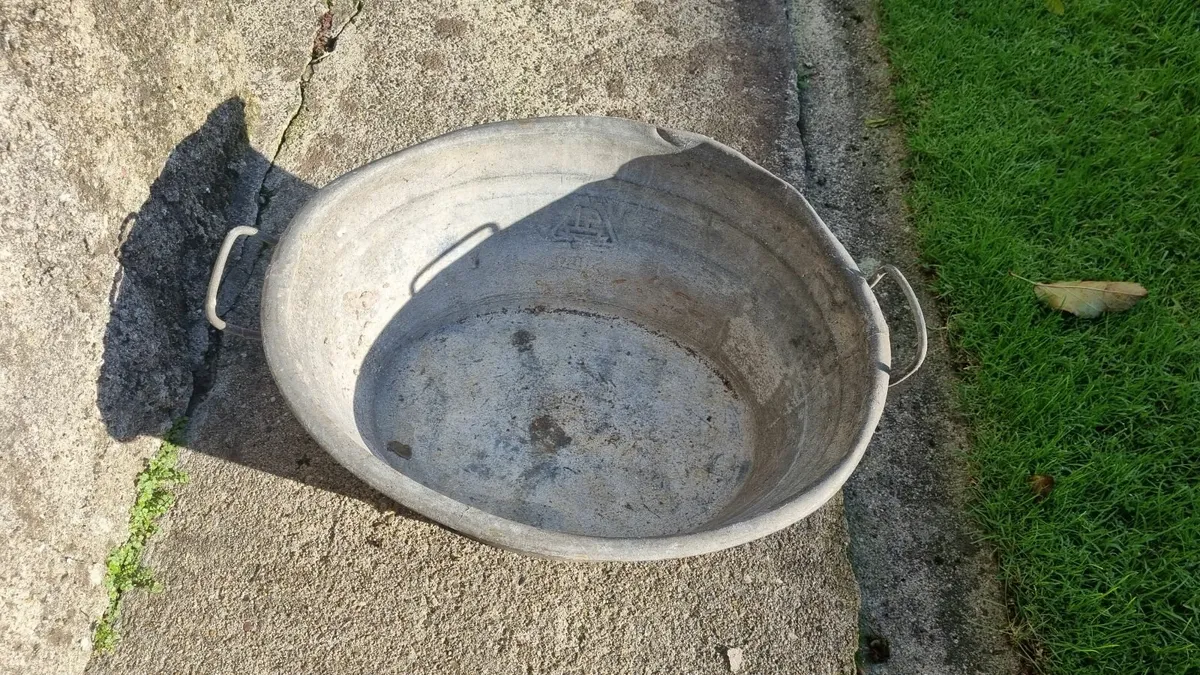 Vintage Zinc Tub - Image 2