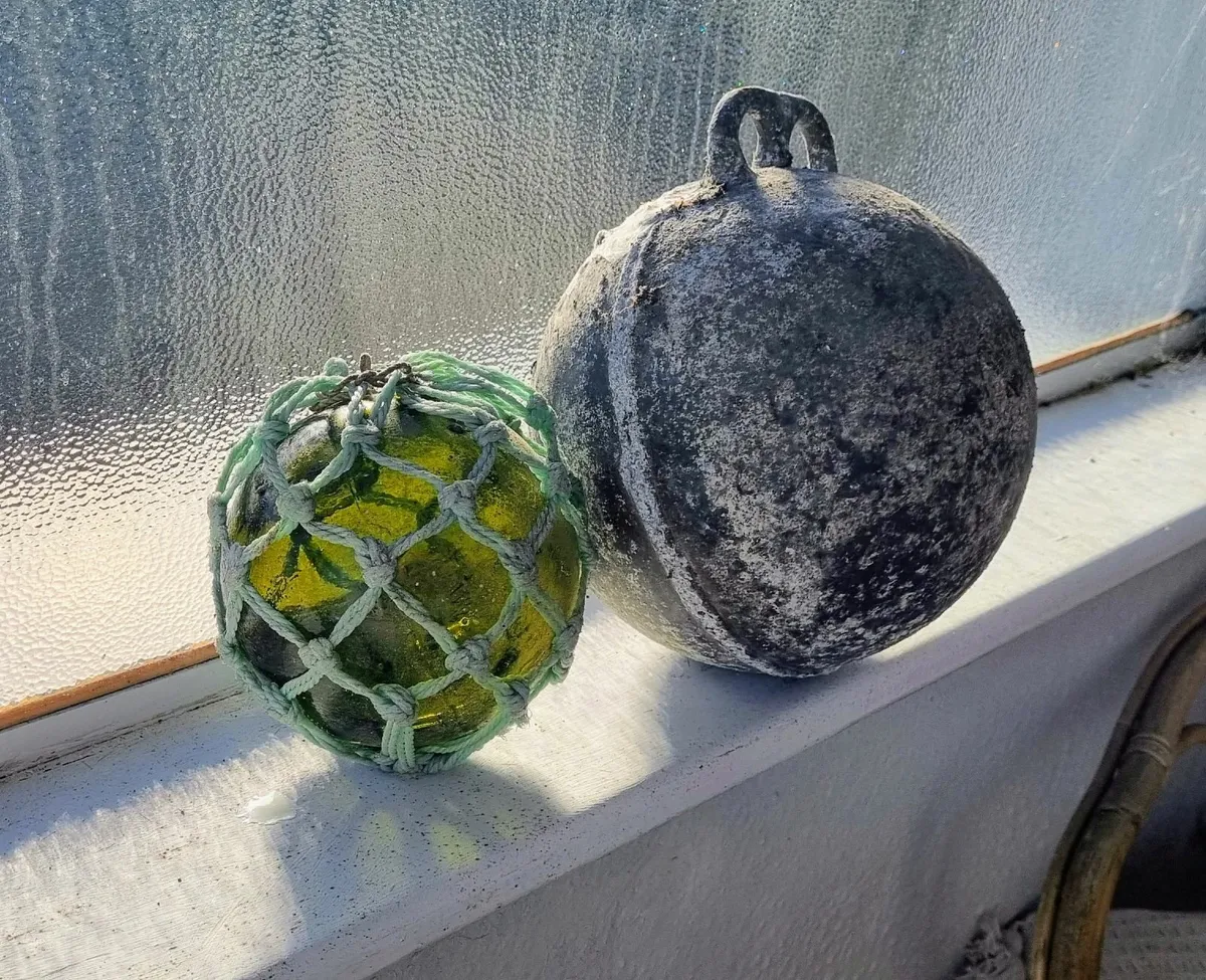 Vintage Metal and Glass Buoys - Image 2