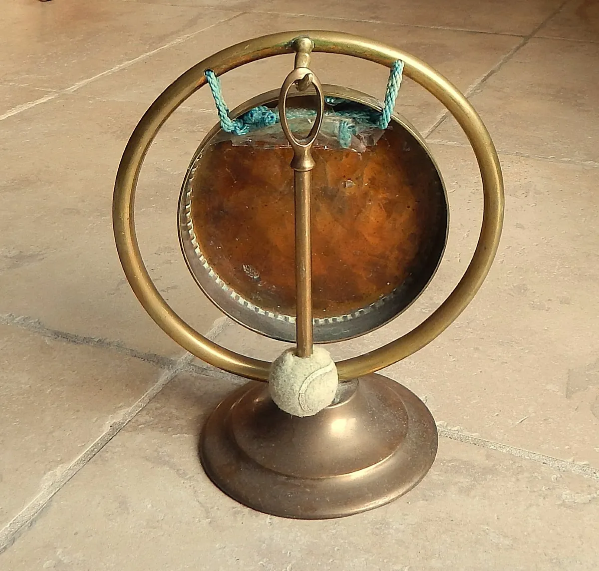 Vintage Brass Dinner Gong & Striker - Image 4