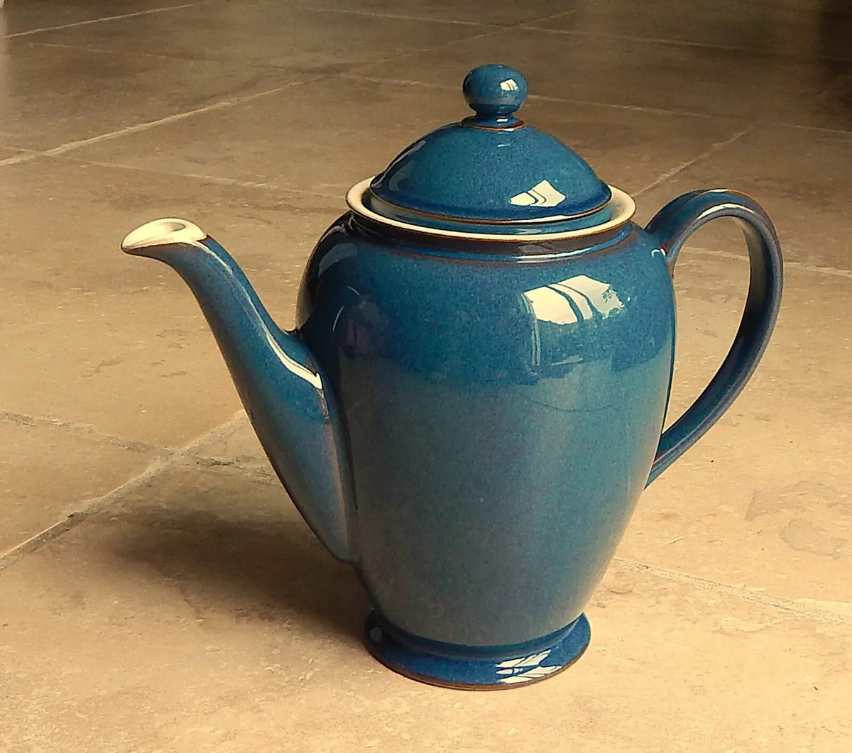 Denby Pottery Boston Blue Coffee Pot - Image 1