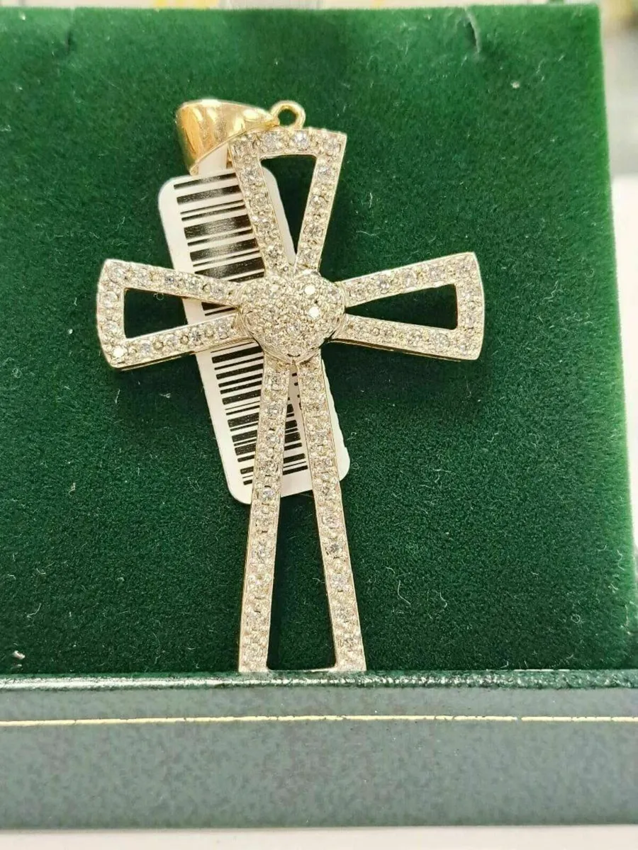 9K Gold Cross Cizat Pendant - Image 3