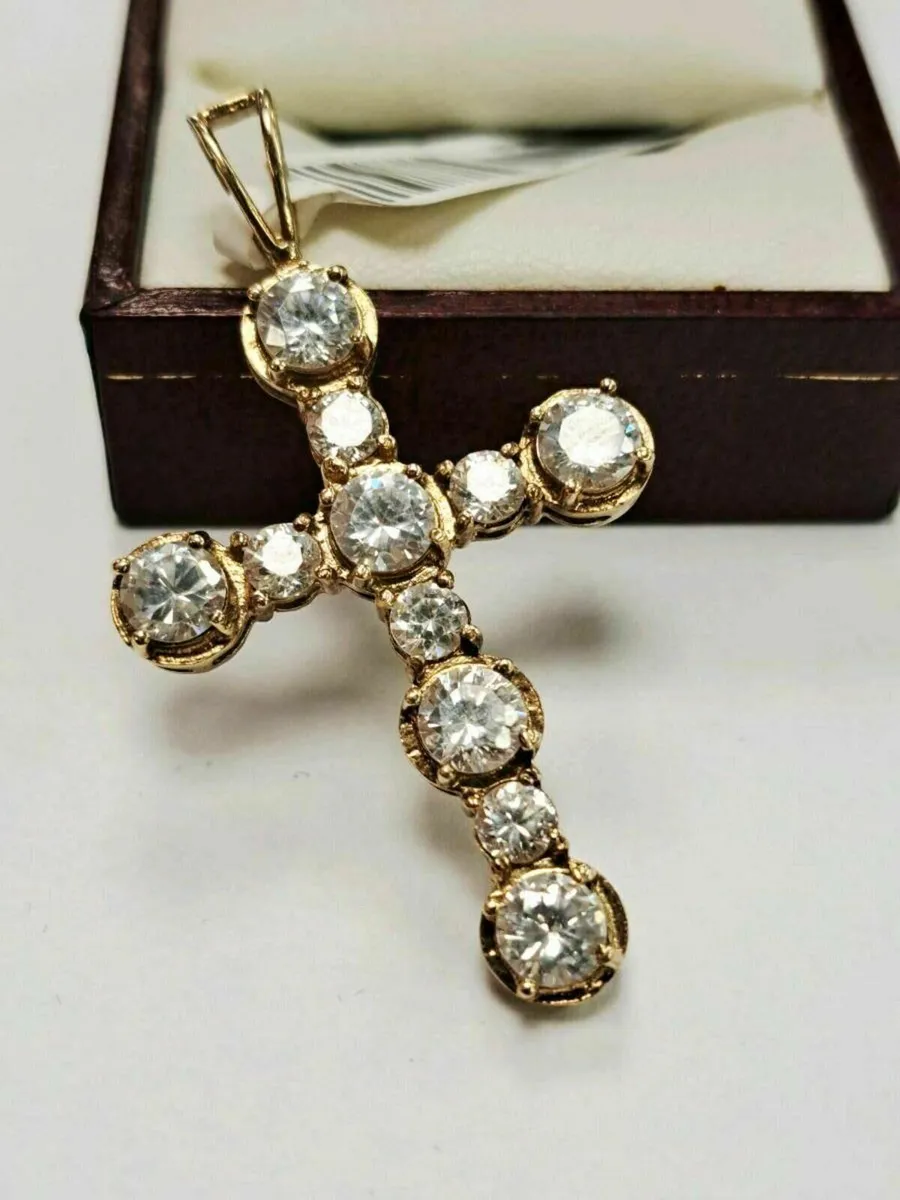 9K Gold Cross Pendant 9CT - Image 1