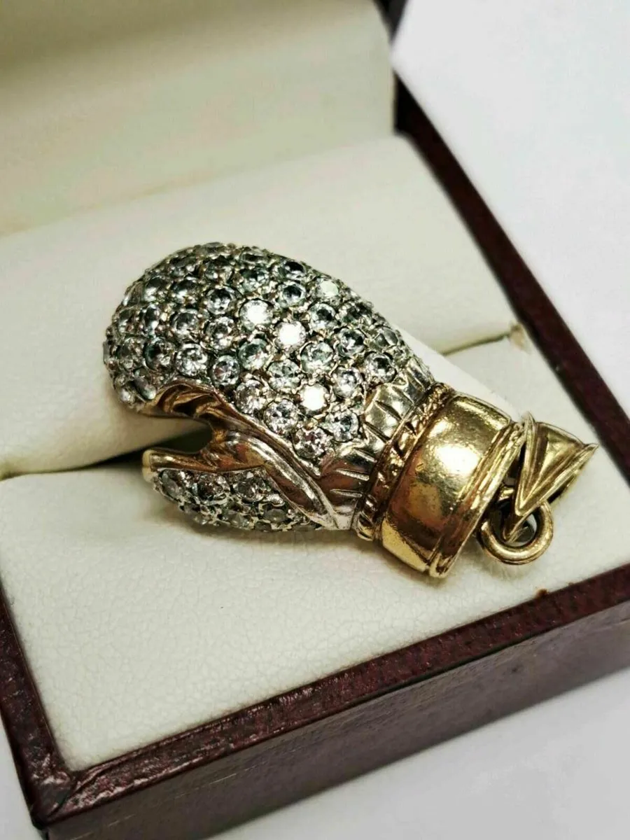 9K Gold Boxing Glove Pendant 9CT - Image 1