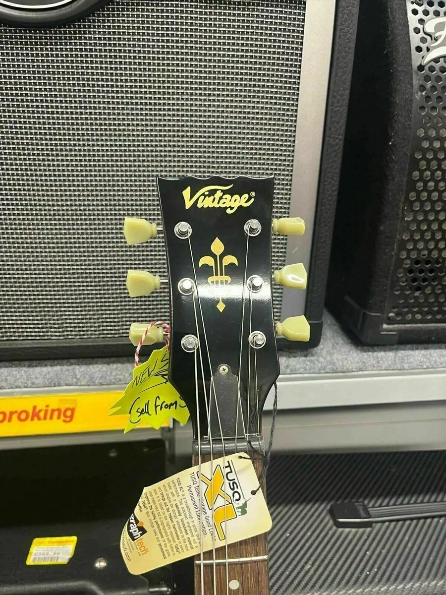 Vintage V100 Tobacco Sunburst Electric Guitar - Image 3