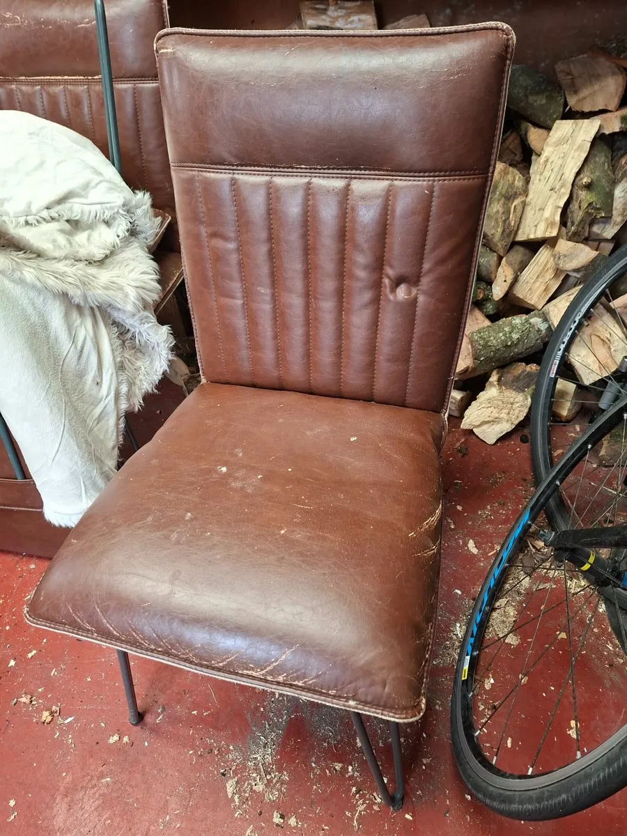 Comfy leather Chair x 4