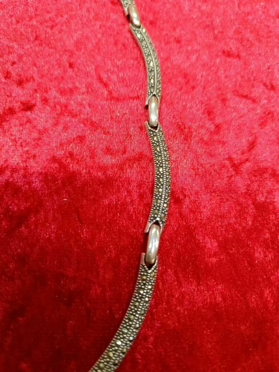 Vintage Silver & Marcasite Necklace - Image 3