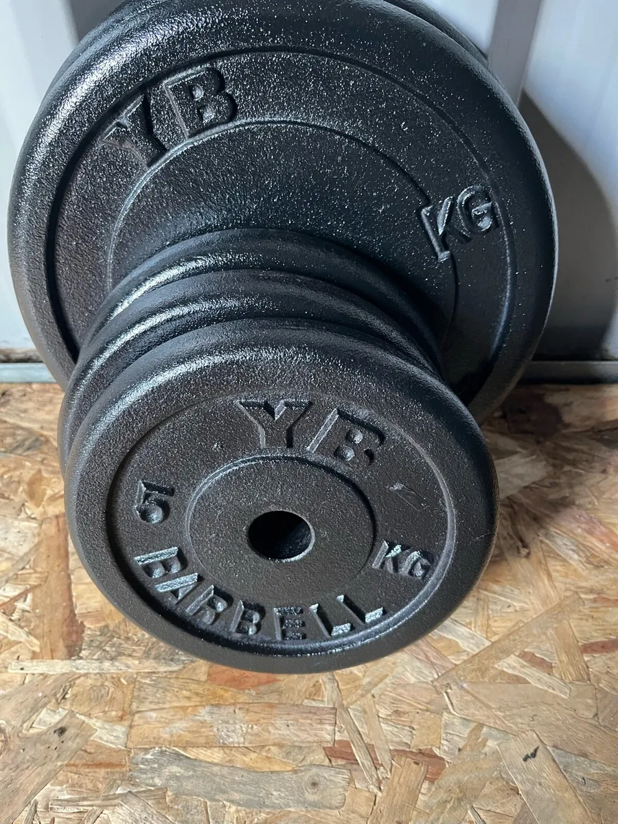 48.5kg York brand weight plate set & barbell’s - Image 4