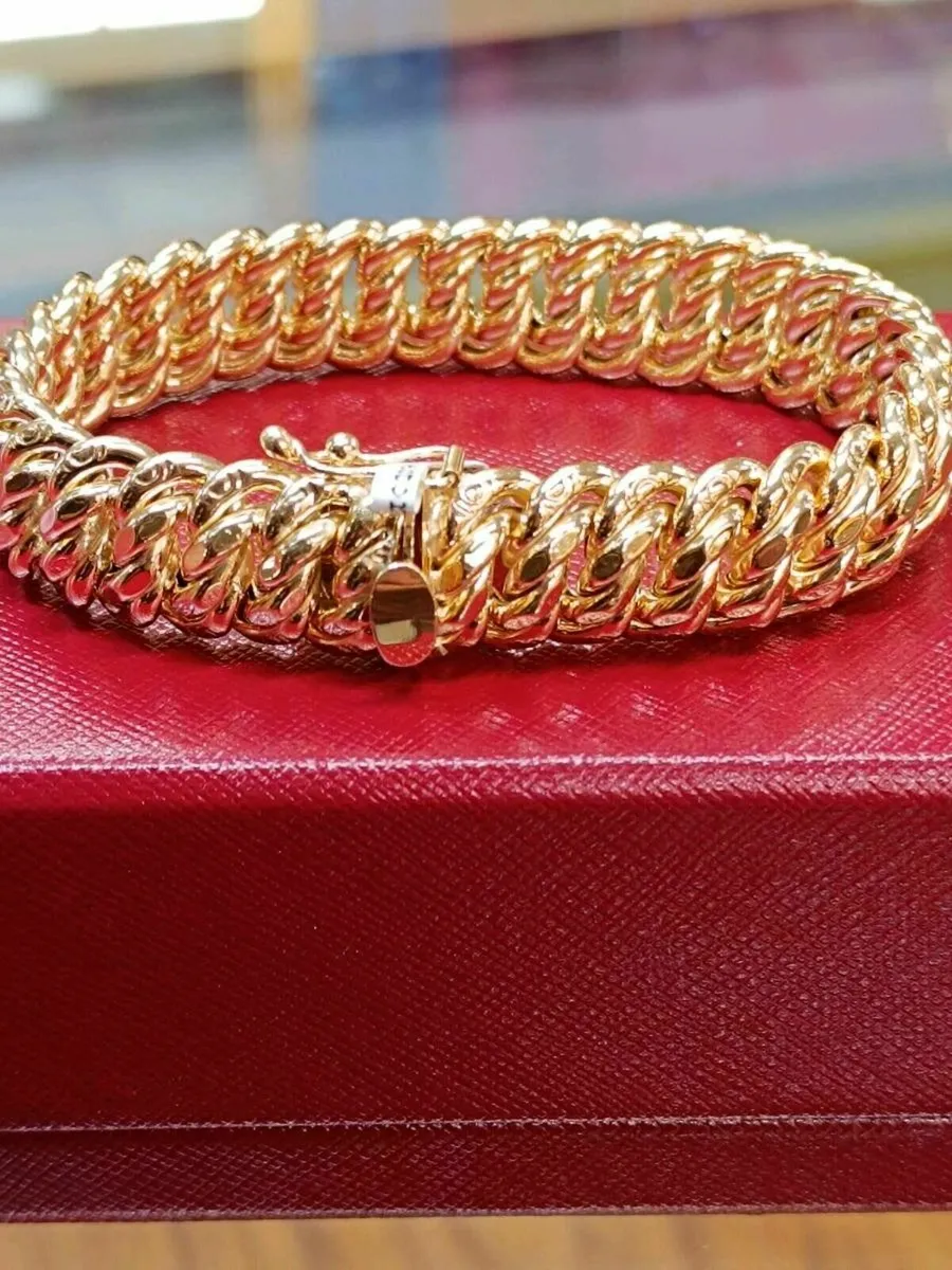 9k Yellow Gold Byzantine Bracelet , Brand New - Image 1
