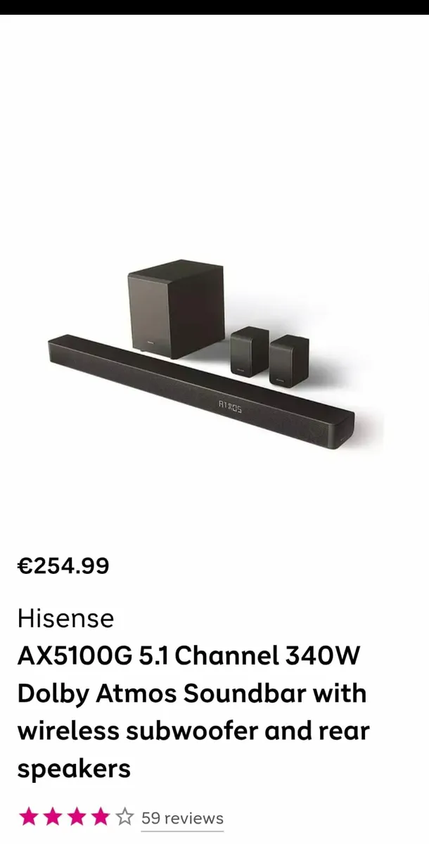 Hisense sound bar system AX5100G - Image 1
