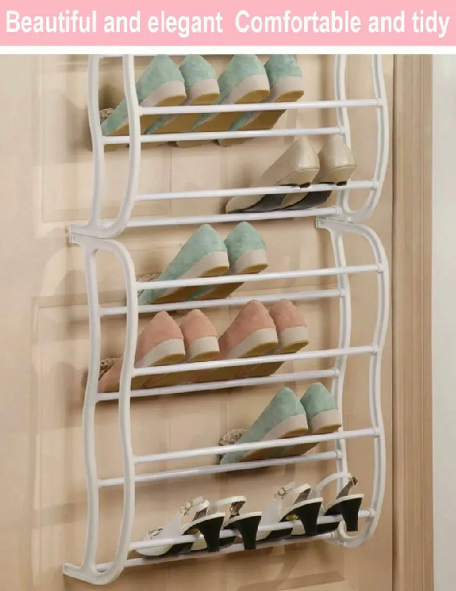 Over Door Metal Hanging Shoe Rack Organiser - Image 4