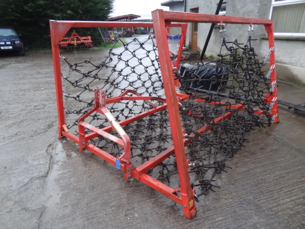 Hackett 16FT Hydraulic Folding Chain Harrow - Image 1
