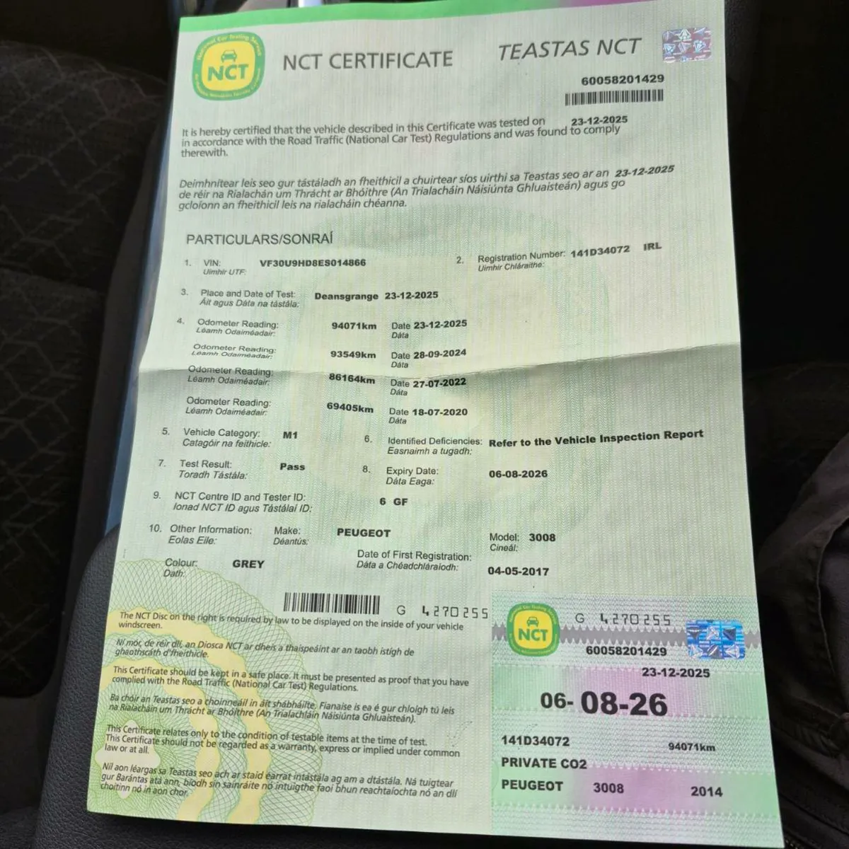 Peugeot 3008 new NCT + TAX only 94000km !!! - Image 2