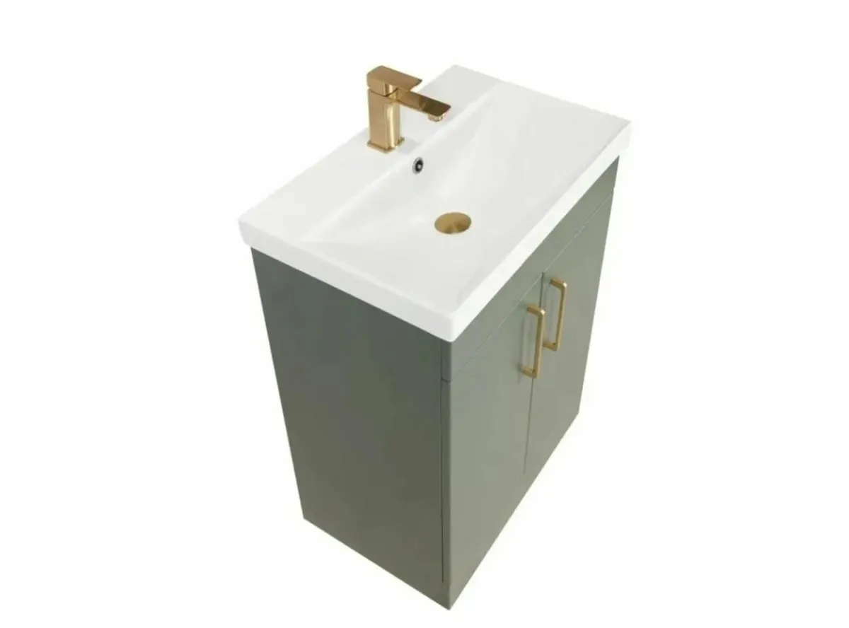 Bathshack Dublin 500mm Sage-Green Vanity Unit Deal - Image 1
