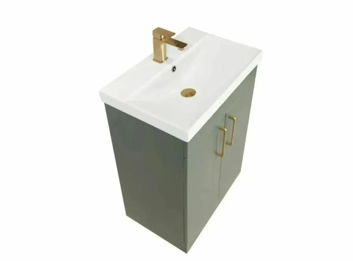 Bathshack Galway 500mm Sage-Green Vanity Unit Deal - Image 1