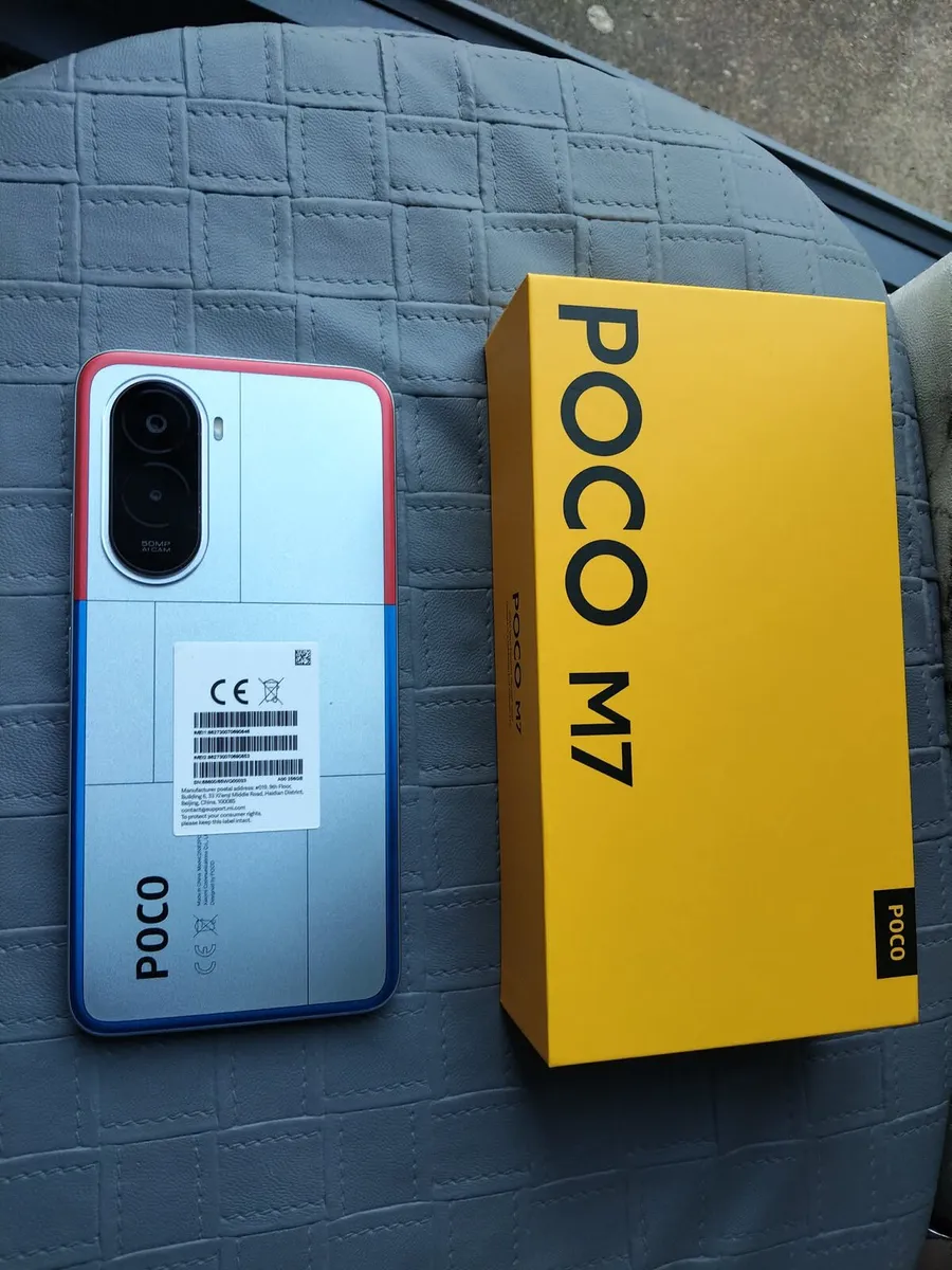 Brand new 
Poco M7 Silver 
256 GB storage 
12 GB r - Image 2