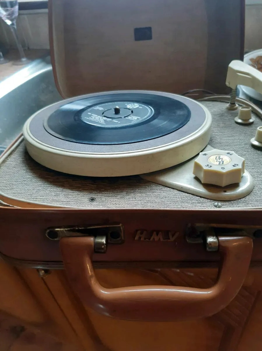 HMV portable record player - Image 1