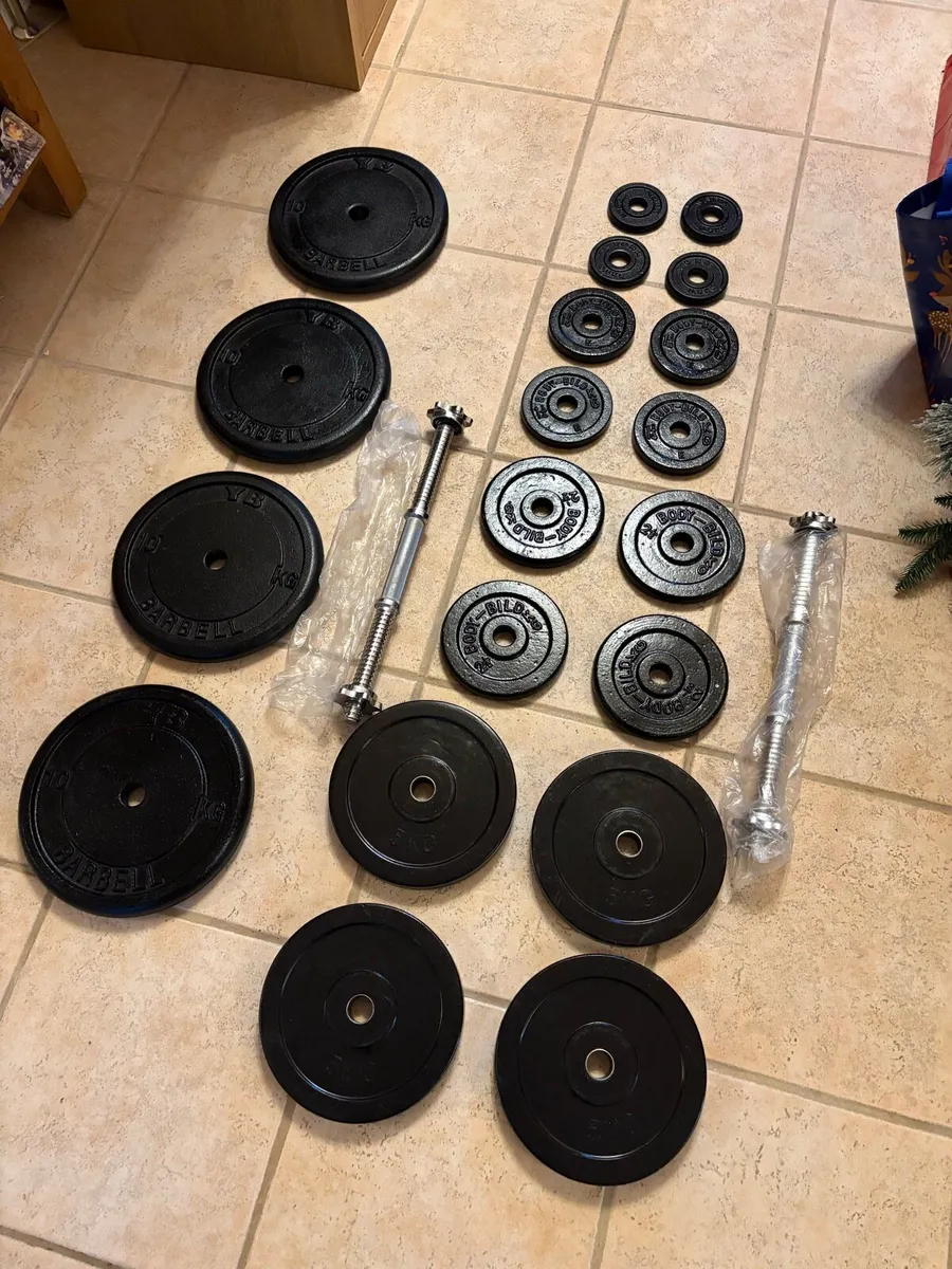 DUMBBELLS 2 X 40KG FULLY ADJUSTABLE SIZES /WEIGHT! - Image 1